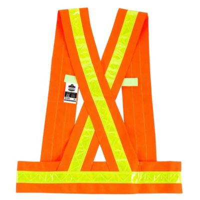 Image showing  Unisex Orange Type O Class 1 Breakaway Hi-Vis Safety Sash, M/L