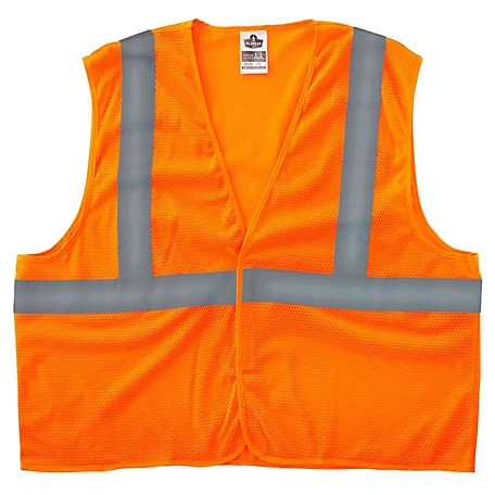 GloWear Unisex Type R Class 2 Super Economy Mesh Safety Vest with Hook-and-Loop