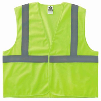 GloWear Unisex Type R Class 2 Super Economy Mesh Safety Vest with Hook and Loop