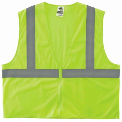 GloWear Unisex Type R Class 2 Super Economy Mesh Safety Vest with Zipper