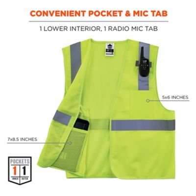 Image showing  Unisex Type R Class 2 Mesh Hi-Vis Economy Safety Vest, 21029