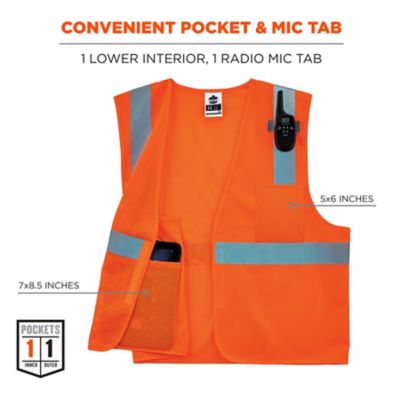 Image showing  Unisex Type R Class 2 Mesh Hi-Vis Economy Safety Vest, 24535