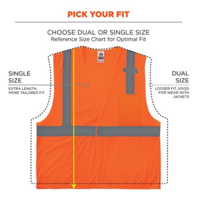 Image showing 6 th GloWear Unisex Type R Class 2 Mesh Hi-Vis Economy Safety Vest, 24535