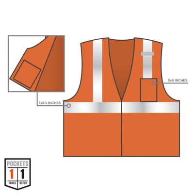 Image showing 3 th GloWear Unisex Type R Class 2 Economy Mesh Safety Vest