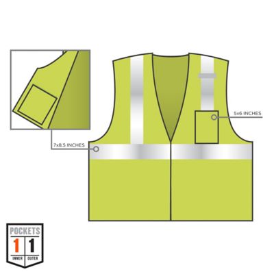 Image showing  Unisex Type R Class 2 Economy Mesh Safety Vest