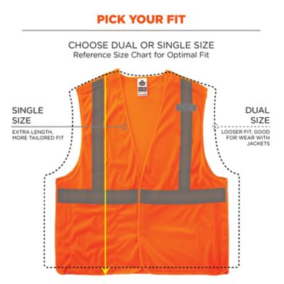 Image showing 6 th GloWear Unisex Type R Class 2 Breakaway Mesh Hi-Vis Economy Safety Vest, 21063