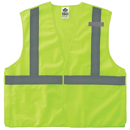 Ergodyne Unisex GloWear 8215BA Type R Class 2 Breakaway Mesh Hi-Vis Economy Safety Vest, Dual Sizing