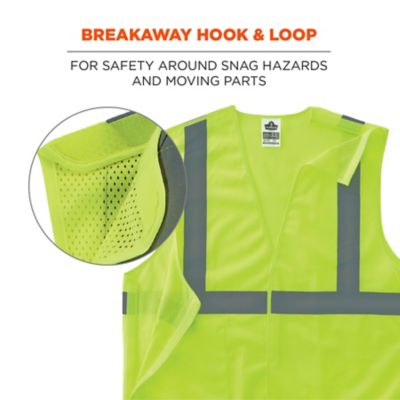 Image showing  Unisex GloWear 8215BA-S Type R Class 2 Breakaway Mesh Hi-Vis Economy Safety Vest, Single Sizing