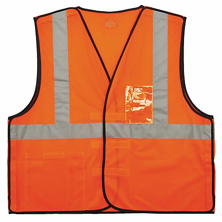 GloWear Unisex Type R Class 2 Breakaway Mesh Safety Vest with ID Badge Holder