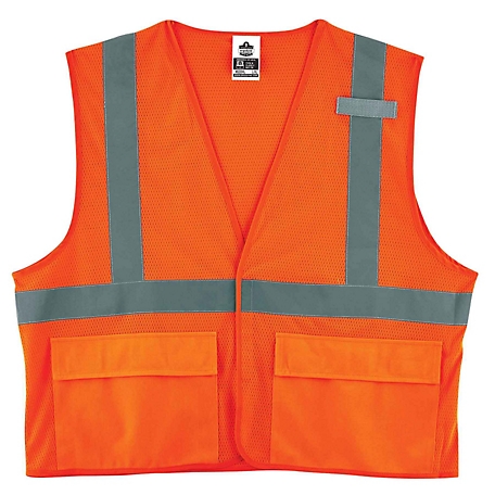 GloWear Unisex Type R Class 2 Standard Mesh Safety Vest with Hook and Loop