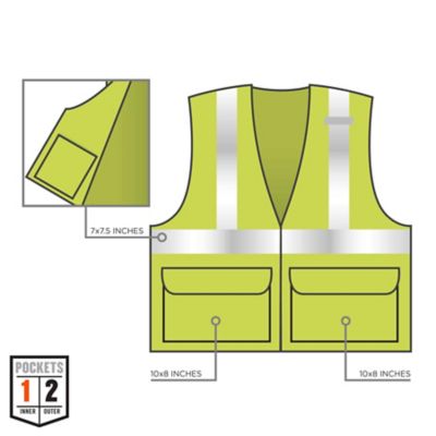 Image showing  Unisex Type R Class 2 Standard Mesh Safety Vest with Hook and Loop