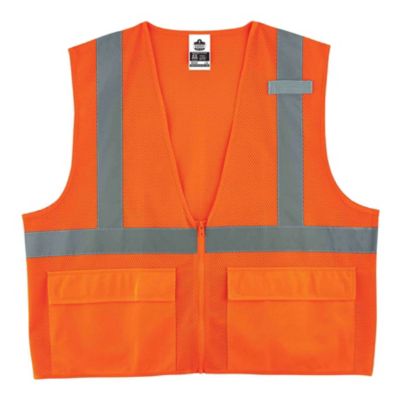 GloWear Unisex Type R Class 2 Standard Mesh Safety Vest with Zipper