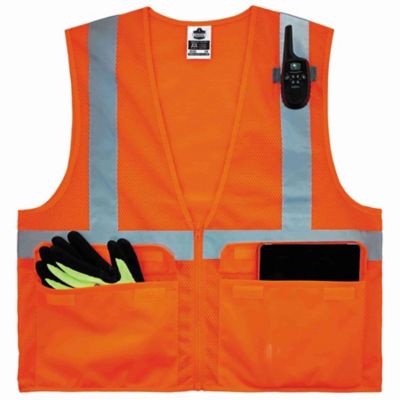 Image showing 4 th GloWear Unisex Type R Class 2 Standard Mesh Safety Vest with Zipper