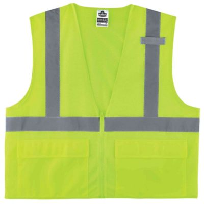 GloWear Unisex Type R Class 2 Standard Mesh Safety Vest with Zipper