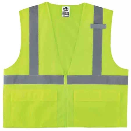 GloWear Unisex Standard Type R Class 2 Mesh Safety Vest with Zipper Safety Vests