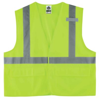 Ergodyne Unisex GloWear 8225HL Type R Class 2 Solid Hi-Vis Standard Safety Vest with Hook and Loop Closures