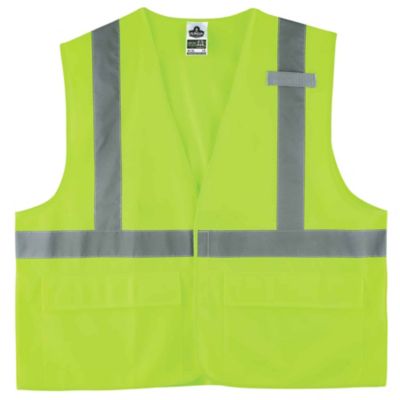 Ergodyne Unisex GloWear 8225HL Type R Class 2 Solid Hi-Vis Standard Safety Vest with Hook and Loop Closures