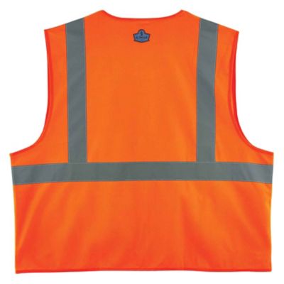 Image showing  Unisex Type R Class 2 Standard Solid Safety Vest with Zipper