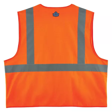 Ergodyne GloWear 8225Z Type R Class 2 High Visibility Solid Standard Safety Vest with Zipper Safety Vests