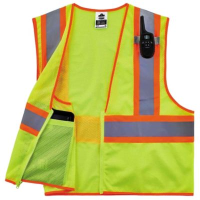 Image showing  Unisex 2-Tone GloWear 8229Z Type R Class 2 Hi-Vis Economy Safety Vest with Zipper