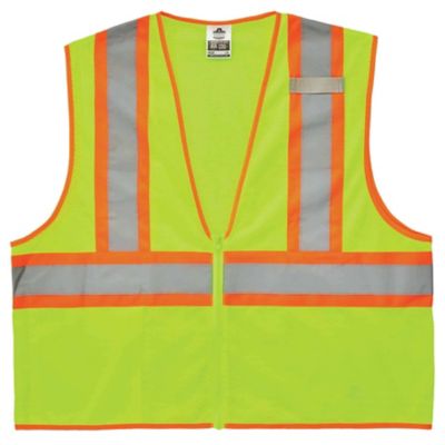 Ergodyne Unisex 2-Tone GloWear 8229Z Type R Class 2 Hi-Vis Economy Safety Vest with Zipper