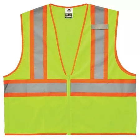 Ergodyne Unisex 2 Tone GloWear 8229Z Type R Class 2 High Visibility Economical Safety Vest with Zipper Safety Vests