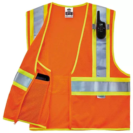 Ergodyne Unisex 2 Tone GloWear 8230Z Type R Class 2 High Visibility Mesh Safety Vest with Zipper Safety Vests