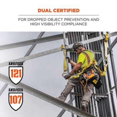 Image showing  Unisex Type R Class 2 Hi-Vis Tool Tethering Safety Vest, Dual Certified