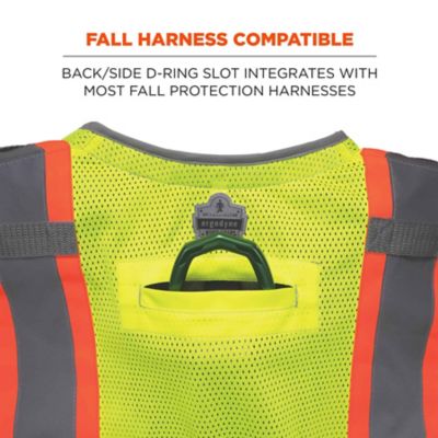 Image showing  Unisex Type R Class 2 Hi-Vis Tool Tethering Safety Vest, Dual Certified