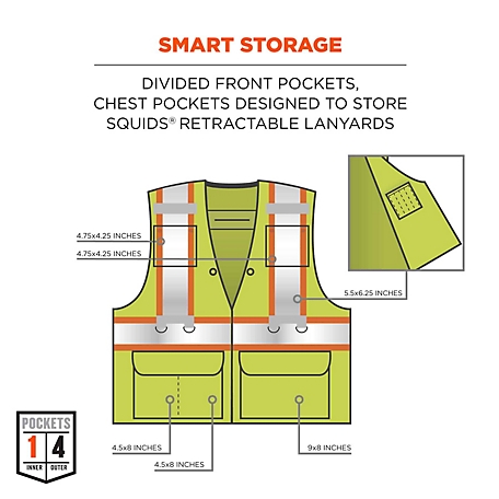 Hi Vis Tool Tethering Safety Vest Kit