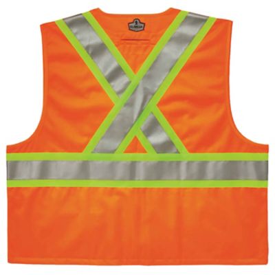 Image showing  Unisex 2-Tone GloWear 8235ZX Type R Class 2 X-Back Safety Vest with Zipper