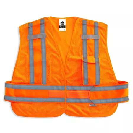 Ergodyne GloWear 8244PSV Type P Class 2 Unisex High Visibility Expandable Public Safety Vest Safety Vests