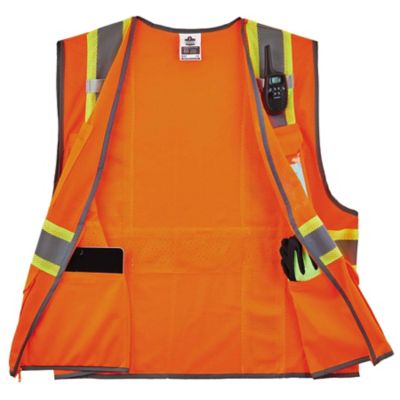 Image showing  Unisex 2-Tone Type R Class 2 Mesh Hi-Vis Safety Vest with Reflective Binding, 24143