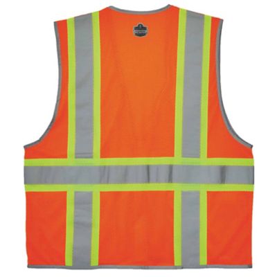 Image showing  Unisex 2-Tone Type R Class 2 Mesh Hi-Vis Safety Vest with Reflective Binding, 24143