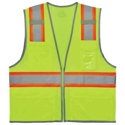 GloWear Unisex 2-Tone Type R Class 2 Mesh Hi-Vis Safety Vest with Reflective Binding, 24143