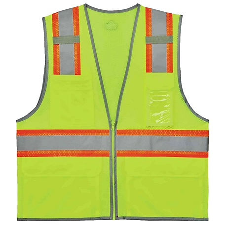 GloWear Unisex 2-Tone Type R Class 2 Mesh Hi-Vis Safety Vest with Reflective Binding, 24143