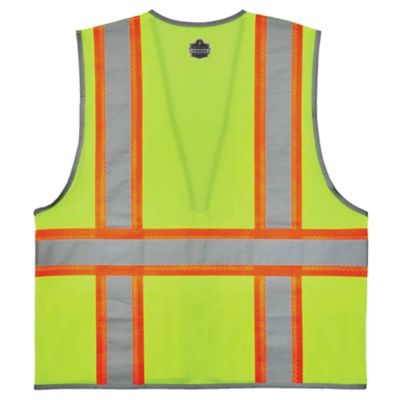 Image showing  Unisex 2-Tone Type R Class 2 Mesh Hi-Vis Safety Vest with Reflective Binding, 24143