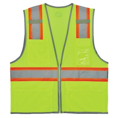 GloWear Unisex 2-Tone Type R Class 2 Mesh Hi-Vis Safety Vest with Reflective Binding, 24566