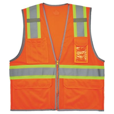 GloWear Unisex 2-Tone Type R Class 2 Mesh Hi-Vis Safety Vest with Reflective Binding, 24566