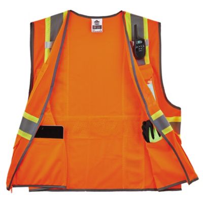 Image showing  Unisex 2-Tone Type R Class 2 Mesh Hi-Vis Safety Vest with Reflective Binding, 24566