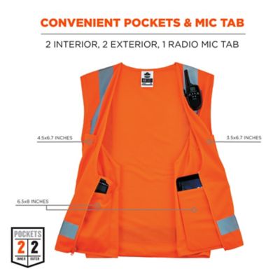 Image showing  Unisex Type R Class 2 Hi-Vis Economy Surveyor Vest, 24019