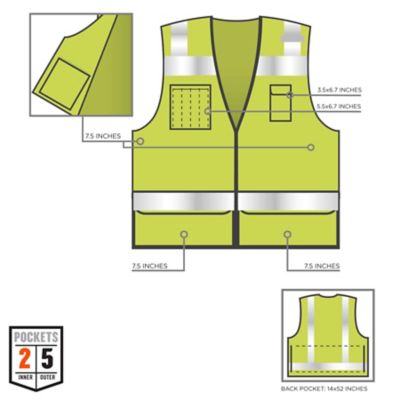 Image showing  Unisex Type R Class 2 Heavy-Duty Mesh Surveyor Vest