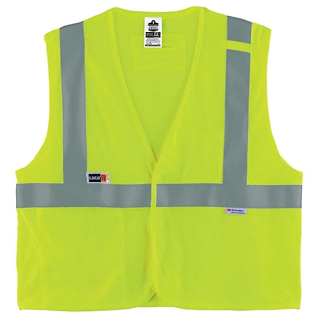 GloWear Unisex Type R Class 2 Hi-Vis FR Safety Vest, Modacrylic Mesh