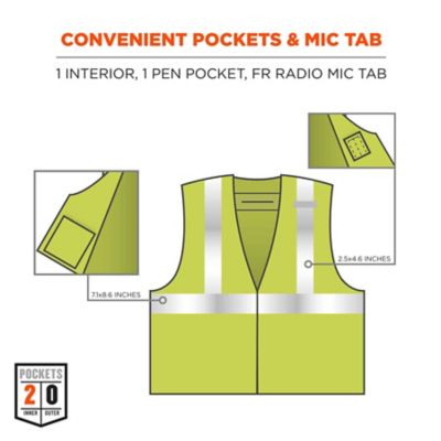 Image showing 6 th GloWear Unisex Type R Class 2 Hi-Vis FR Safety Vest