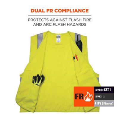 Image showing  Unisex Type R Class 2 Hi-Vis FR Safety Vest