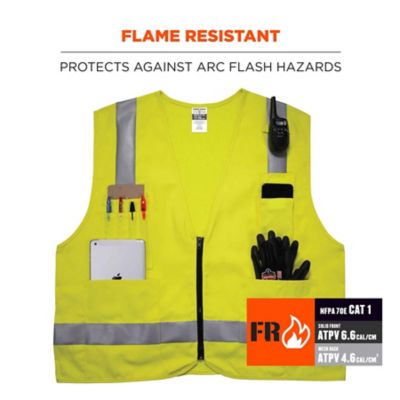 Image showing  Unisex Type R Class 2 Hi-Vis FR Mesh-Back Surveyor Vest