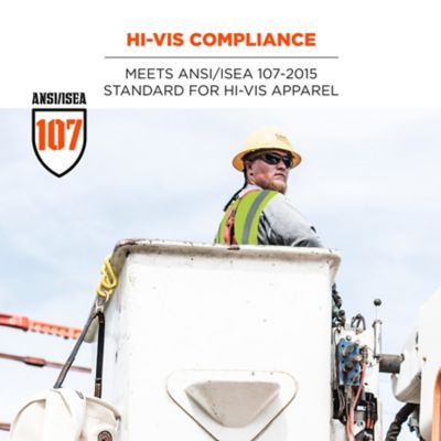 Image showing 3 th GloWear Unisex Type R Class 2 Hi-Vis FR Mesh-Back Surveyor Vest