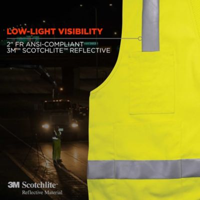 Image showing 4 th GloWear Unisex Type R Class 2 Hi-Vis FR Mesh-Back Surveyor Vest