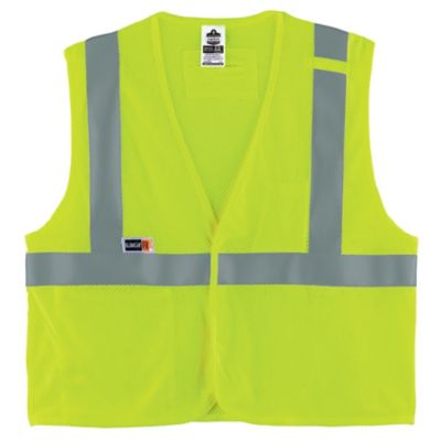 GloWear Unisex Type R Class 2 Hi-Vis FR Economy Safety Vest, Modacrylic Mesh