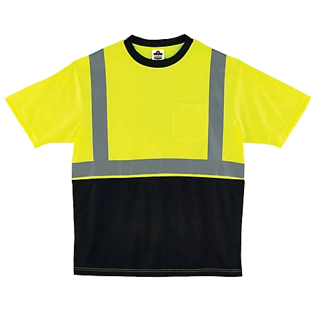 Ergodyne Unisex GloWear 8289BK Type R Class 2 T-Shirt, Black Front